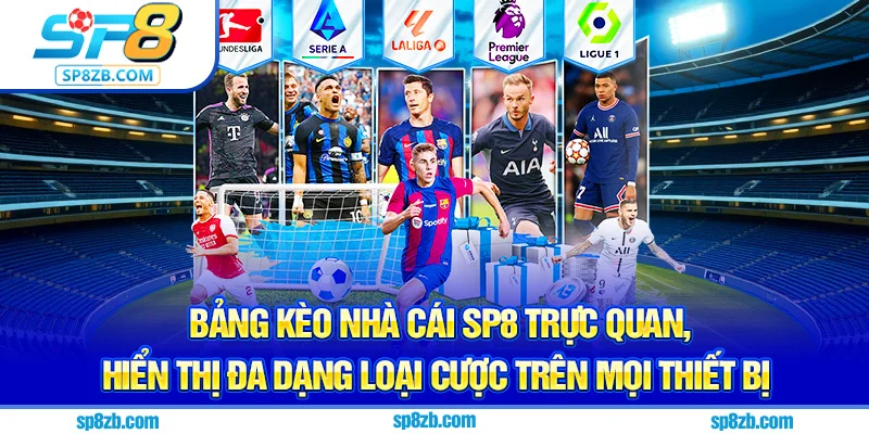 Bảng kèo nhà cái SP8 trực quan, hiển thị đa dạng loại cược trên mọi thiết bị